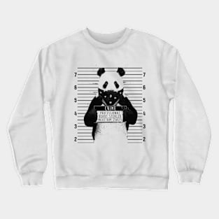 Cute Panda Crime Professional Heart Stealer Funny Panda Crewneck Sweatshirt